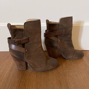 Rag & Bone brown suede booties